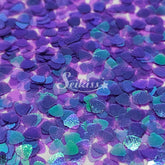 Purple Seashells Shape Glitter - Purple Glitter
